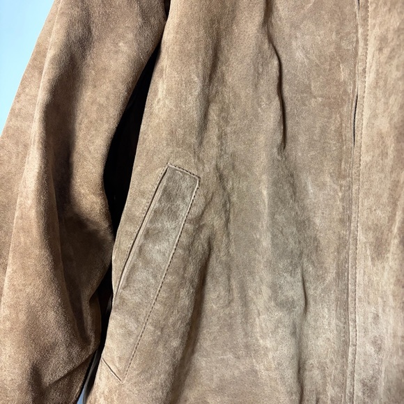 Croft and Barrow Leather Bomber Full Zip Brown Jacket Men's Large - Picture 5 of 11